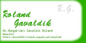 roland gavaldik business card